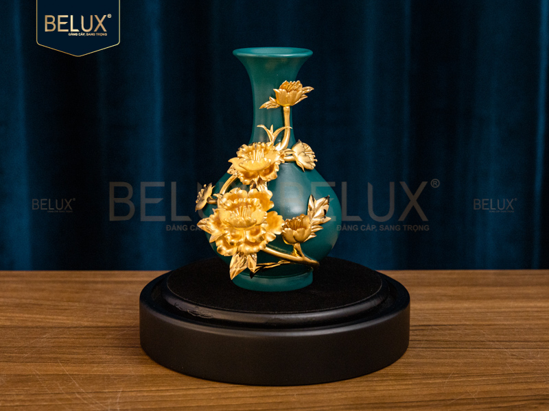 Bình Hút Lộc dát vàng 24k&nbsp;18x24cm